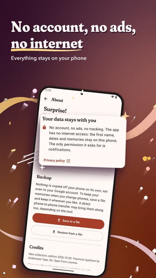 Surprise! About screen: your data stays with you